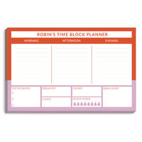 Orange and Pink Time Blocking Notepads