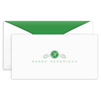 Scroll Initial Folded Monarch Cards