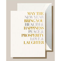 Foil New Year's Boxed Folded Holiday Cards