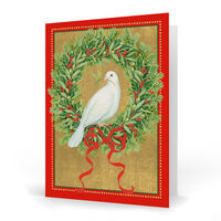 Dove and Wreath Folded Holiday Cards