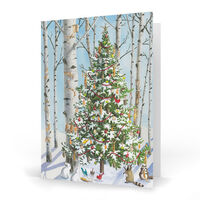 Woodland Tree Folded Holiday Cards