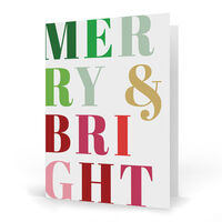 Merry and Bright Folded Holiday Cards
