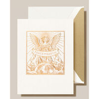 Engraved Angel Boxed Folded Holiday Cards