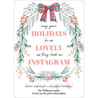 Country Wreath Flat Holiday Cards