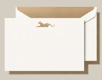 Leopard Boxed Flat Note Cards - Hand Engraved