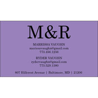 Large Initials Contact Cards - Raised Ink