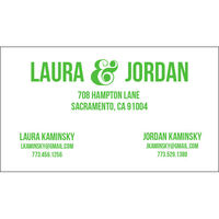 Large Ampersand Letterpress Contact Cards