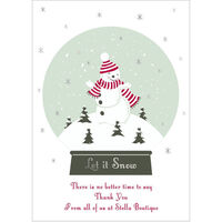Snowman Snow Globe Flat Holiday Cards