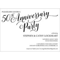 Script 50th Anniversary Party Invitations