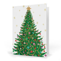 Merry and Bright Tree Folded Holiday Cards
