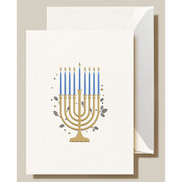 Hanukkah Menorah Boxed Folded Hanukkah Cards