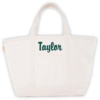 Personalized Natural Large Boat Tote