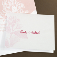 Pink Botanicals Foldover Note Cards