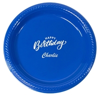 Happy Birthday Vintage Plastic Plates