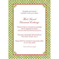 Leaf and Berry Border Invitations