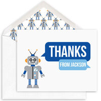 Robot Thank You Folded Note Cards