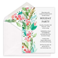 Winter Watercolor Floral Invitations