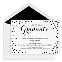 Confetti Graduation Invitations