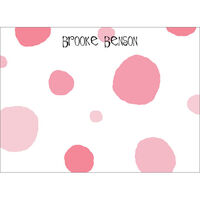 Baby Girl Dots Flat Note Cards