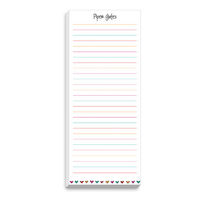 Jeweled Hearts Lined Pad