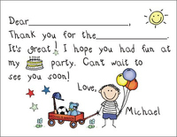 Wagon Full of Presents Fill-In the Blanks Thank You Note cards