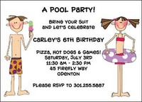 Customized Pool Party Invite