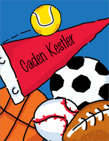 Sports Fanatic Foldover Note Cards