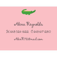 Pink Alligator Calling Cards