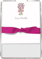 Bouquet in Pink Memo Sheets in Holder