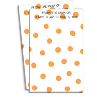 Pumpkin Polkadot Mommy Notepads