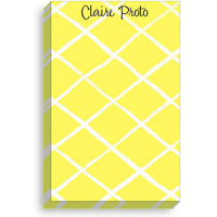 White Lattice on Yellow Notepads
