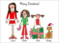 Custom Holiday Family Design Note Cards