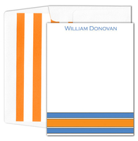 Orange & Blue Flat Note Cards