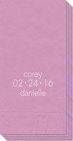 Double Name and Date Guest Towels