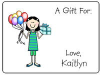 Present and Balloons Gift Stickers