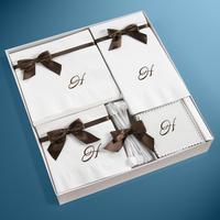 Napkin Gift Set with Single Monogram