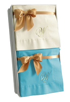 Single Letter Monogram Napkin Gift Set in Choice of Colors