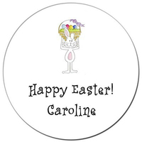 Easter Bunny Round Gift Stickers