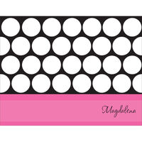 Magenta Dots Foldover Note Cards