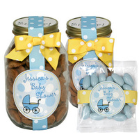 Personalized Blue Baby Buggy Favors or Gifts