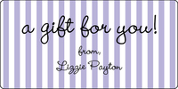 Purple Stripe Gift Stickers