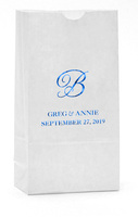 Initial Monogram with Text Paper Bags