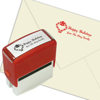Candy Cane Heart Self-Inking Stamper