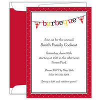 Banner Barbeque Invitations