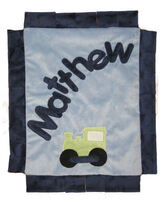 Personalized Train Car Seat Blanket