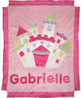 Personalized Castle Crib Blanket