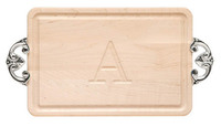 Maple Wiltshire 10x16 inch Monogrammed Cutting Board with Classic Handles