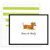 Dachshund Foldover Note Cards