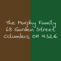 Green and Brown Holiday Fun Square Labels