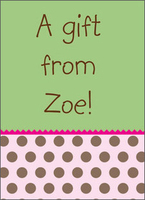 Dotty Pink Gift Stickers